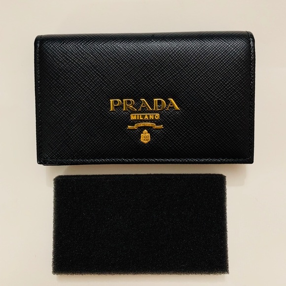PRADA Saffiano Wallet/Card Holder in Black - Picture 1 of 6
